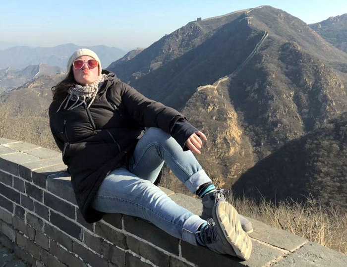Jenna on the Great Wall lookin fly